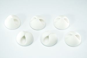 Beans white - 6 Stück, Ø 29mm, H=15mm, weiss
