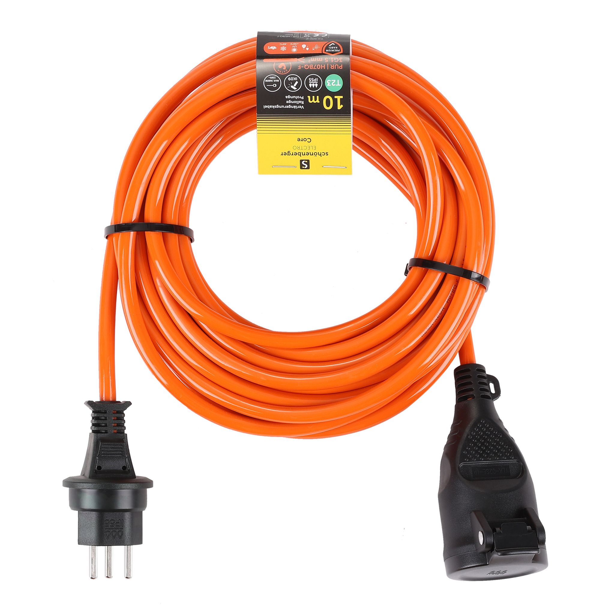 Verlängerungskabel T23 IP55 10m - EPR-PUR H07BQ-F 3G1.5mm2