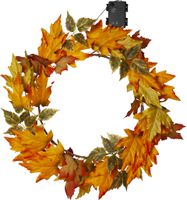 Kranz Autumn - IP44, Warmweiss, Amber