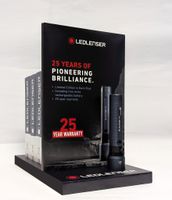 8 x Taschenlampe P7R 25th Year Edition inkl. Display und Aussteller - Aluminium, Schwarz, IP68
