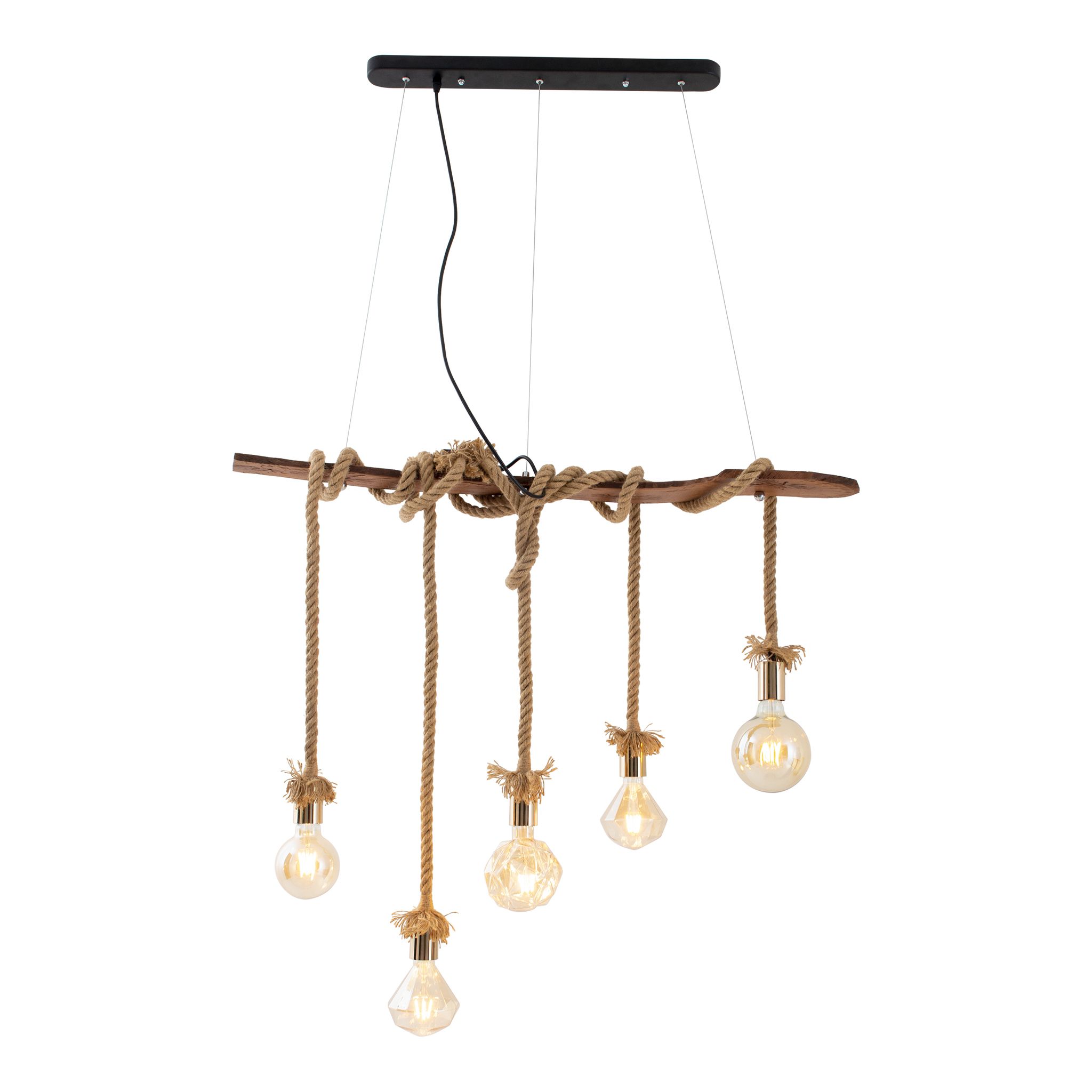 Pendelleuchte Rope 5flg. - E27, 200W, IP20