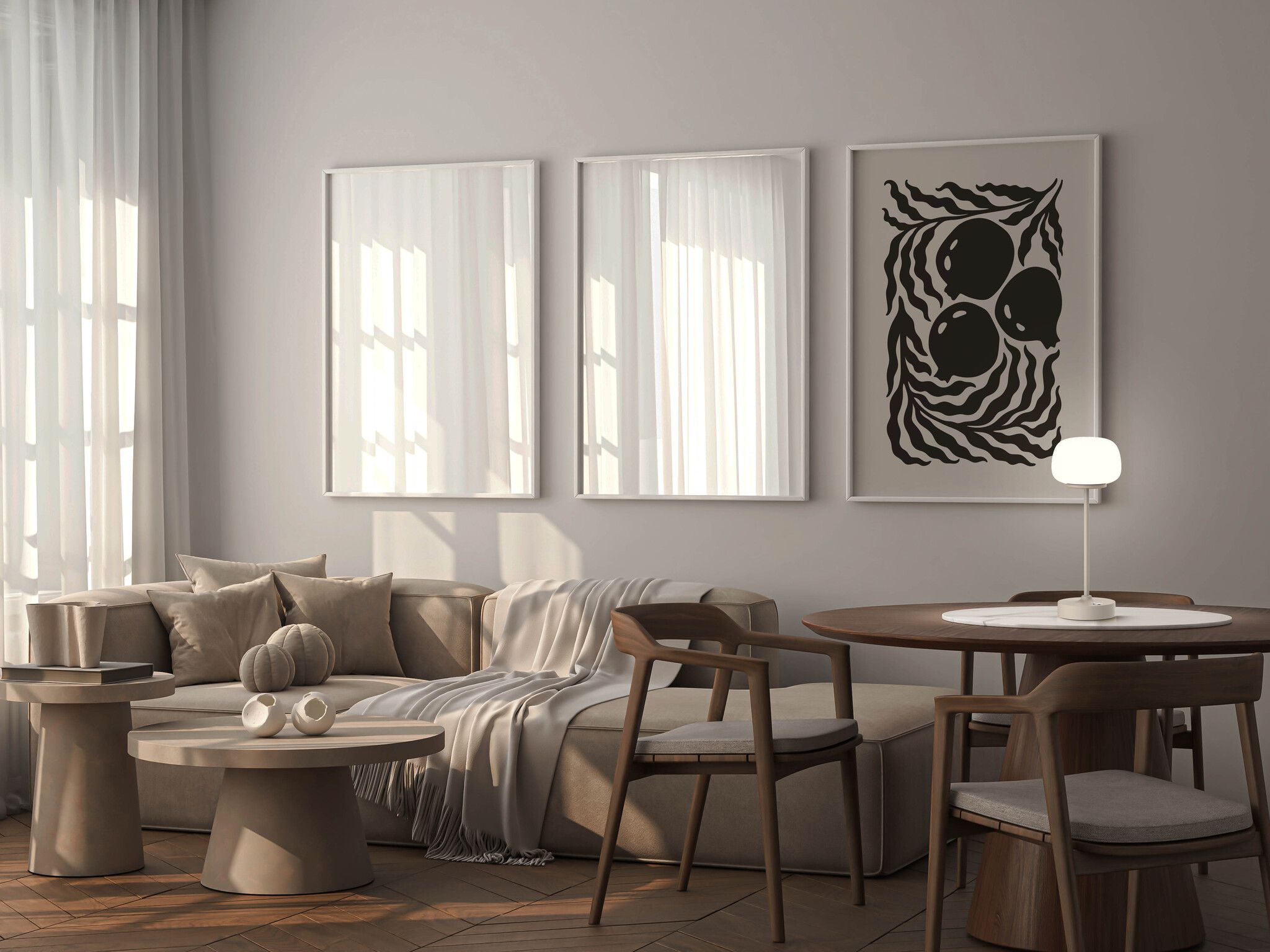 LED Akku- Tischleuchte PINA beige - LED-Modul, 6W, IP20