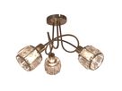 LED Deckenleuchte Josefa - E14, 3x4W, 3x475lm, 3000K, IP20, stahl-blank, nicht dimmbar, Leuchtmittel inkl., D=380mm, H=240mm