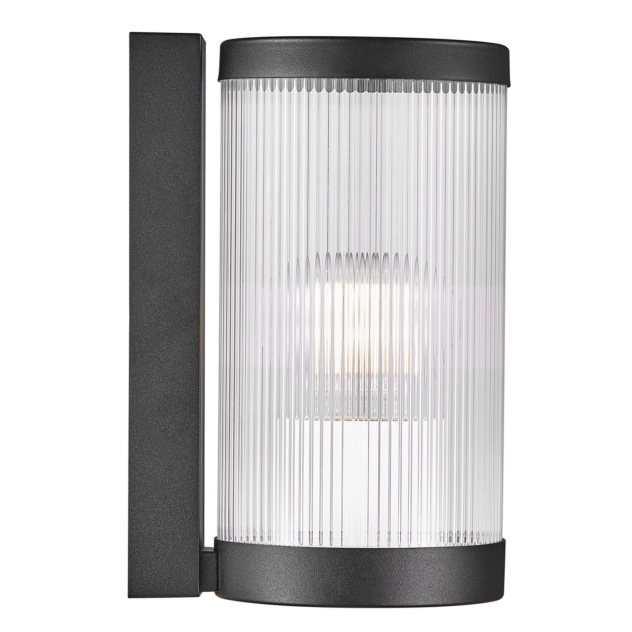 Wandleuchte COUPAR - 1xE27 (exklusiv), max.25W, IP54, schwarz, dimmbar (optional Leuchtmittel), D=130mm, H=250mm