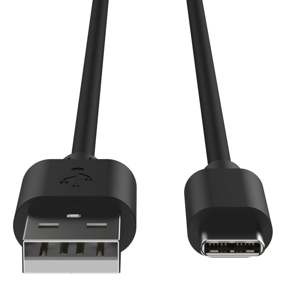 USB Typ-C Daten und Ladekabel 100 cm - USB Typ-C Daten und Ladekabel 100 cm, schwarzes Kabel