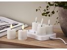 LED Kerze 6 Pack Flamme Charge - Indoor, Weiss, 8.50 cm Höhe, Timerfunktion