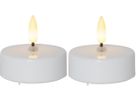 LED Teelicht 2 Pack Flamme - Indoor, Weiss, 5.5cm, mit Timerfunktion