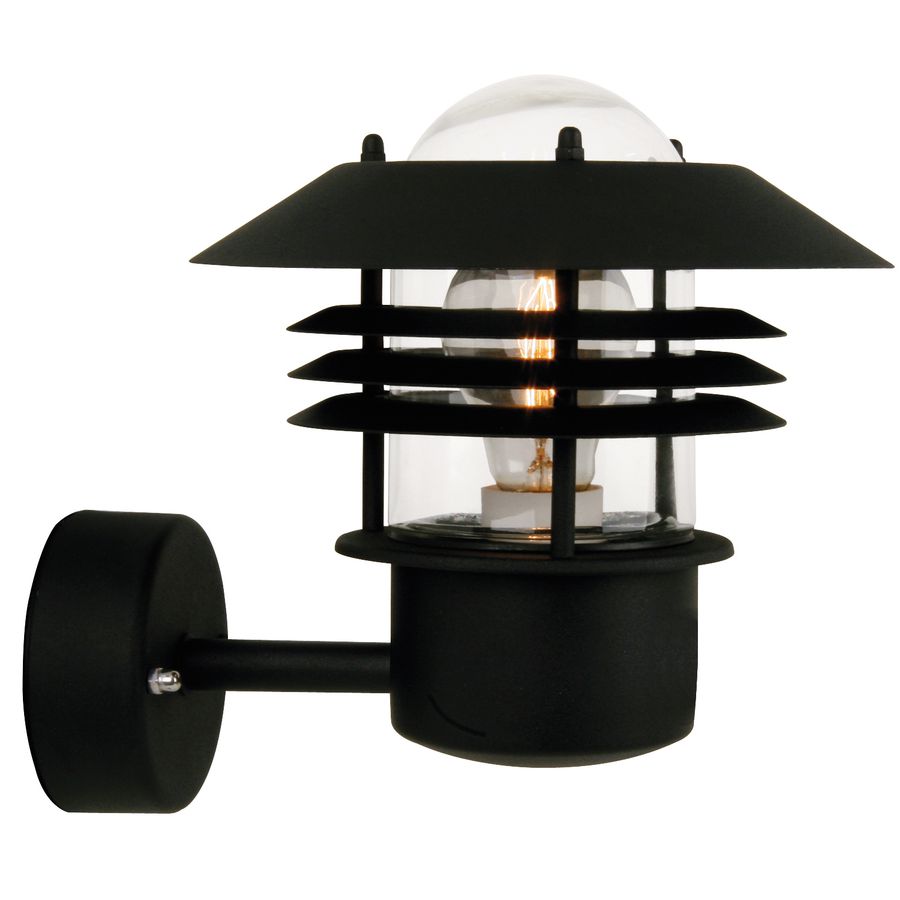 Vejers, Wandleuchte, Schwarz - E27, max. 60W, IP54