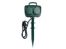 IP55 Gartenstromverteiler - 230V AC, max.10A, 4xT13 (IP55), dunkelgrün, 5m Anschl. IP55, L=190mm, B=190mm, H=160mm
