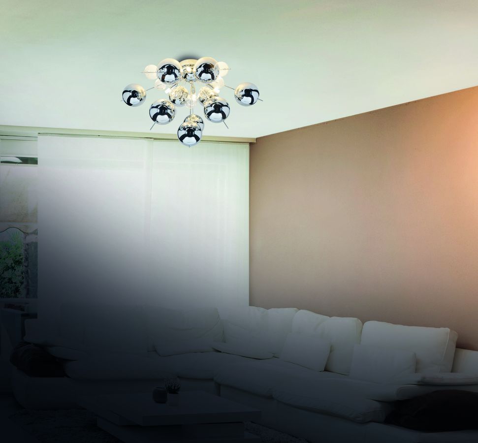 Deckenleuchte Explosion Copper - G9, max. 6x20W, IP20, chrom, nicht dimmbar, Leuchtmittel exklusiv, D=570mm, H=380mm