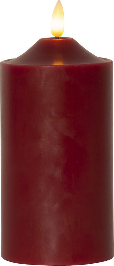LED Pillar Kerze Flamme - Indoor, Weiss, 17cm Höhe, Timerfunktion