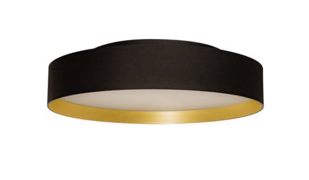 LED DALI-Anbauleuchte SUGAR 50 - 50W, 4800lm, 3000K, IP40, DALI dimmbar, D=600mm, H=103mm, schwarz/gold