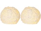LED Pillar Kerze 2P Snowball - Indoor, Weiss, 7 cm höhe, Timerfunktion