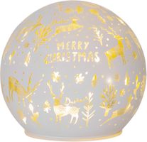 Glas Decoration MerryX-mas - IP20, Warmweiss, Weiss