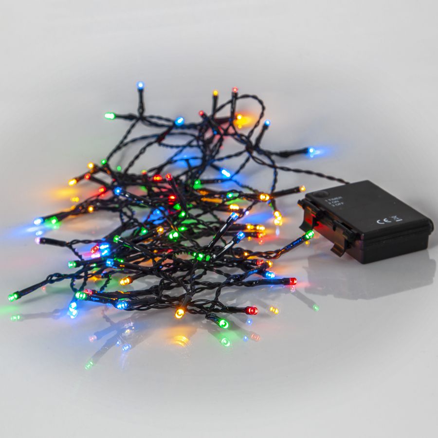 Lichterkette Akku - IP44, Multicolor, 80 LED'S, 560 cm länge