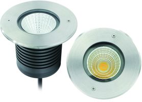 spot encastré LED VOLTA - 15W, 1450lm, 2700K, IP67, CRI 80, 40°, dunkelgrau/alu., nicht dimmbar, D=110mm, H=85mm, BL=100mm