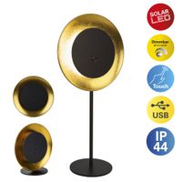 Solar- Tischleuchte Hängeleuchte SOLAN gold H: 41,5 cm - 3000K, 120lm, 1W, IP54