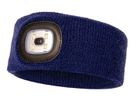 LED Stirnband blau, USB aufladbar - blau, 150lm, inkl. USB-Akku