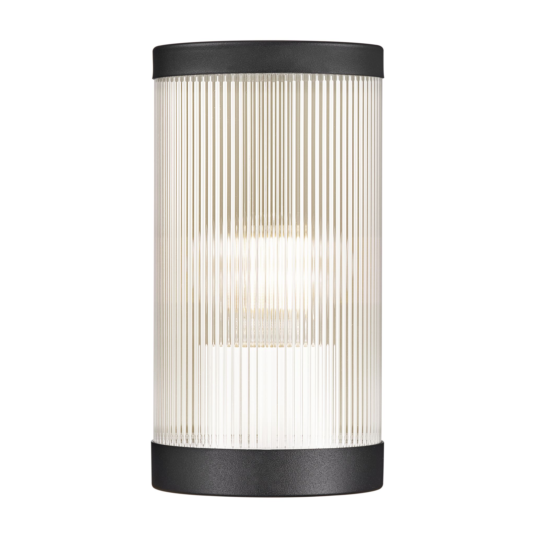 Wandleuchte COUPAR - 1xE27 (exklusiv), max.25W, IP54, schwarz, dimmbar (optional Leuchtmittel), D=130mm, H=250mm