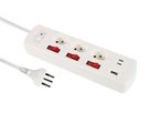 Steckdosenleiste Fix-Line+ MultiSwitch USB-C - 3x T13, 2x USB-C + 1x USB-A PD 20W, 2.0m Kabel, einzeln schaltbar + Hauptschalter, weiss