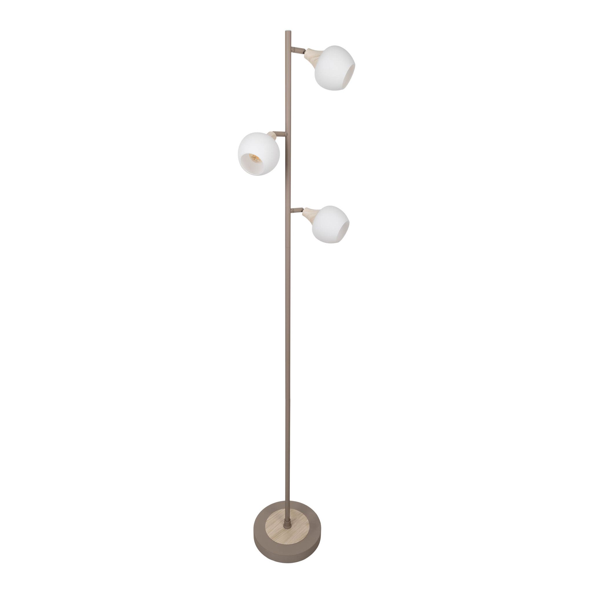 3er Stehleuchte  MONACO  H: 150cm beige - IP20, E14, Beige