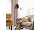 Stehleuchte  METAVION  H: 140cm schwarz/gold - IP20, E27, Schwarz-Gold