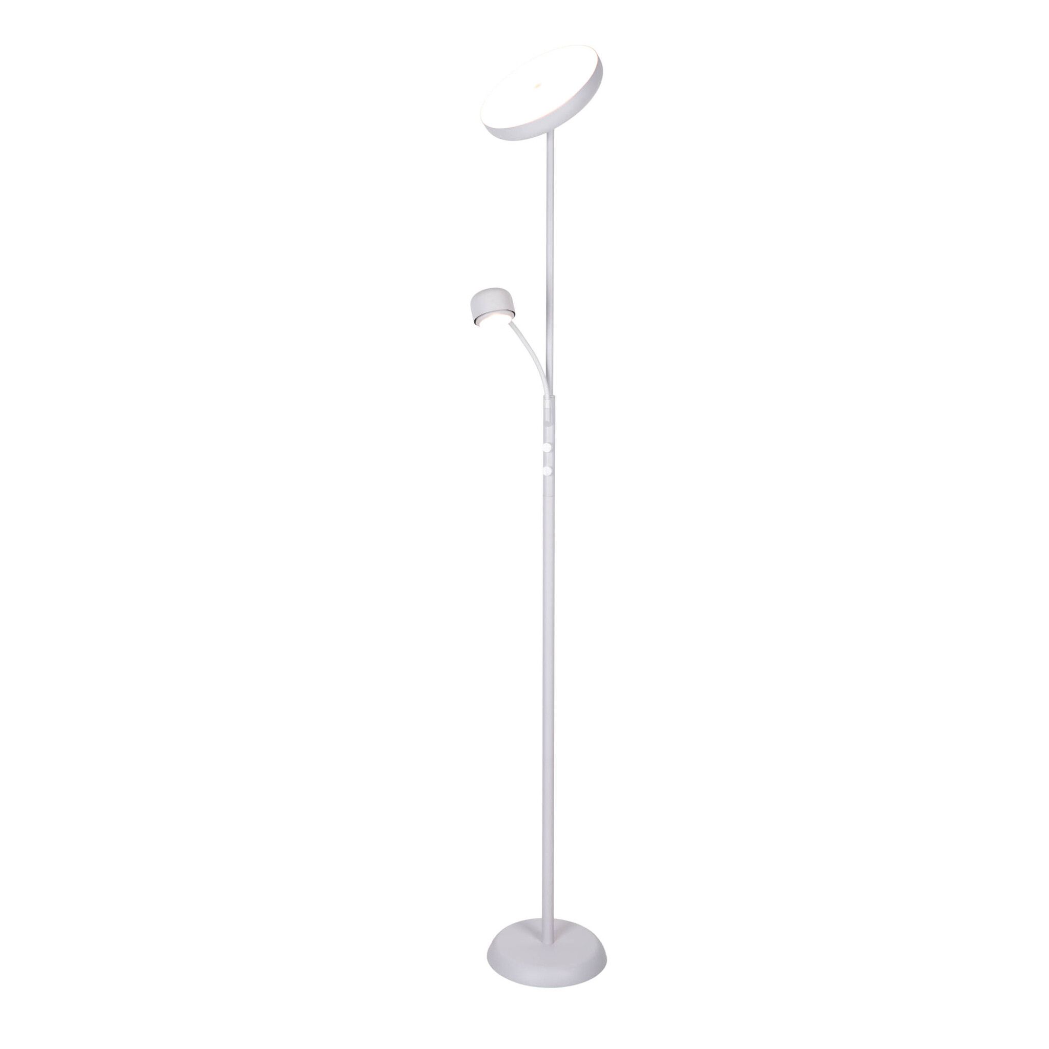 LED Stehleuchte  ROMIS  mit Lesearm weiß - IP20, LED-Modul, Weiss