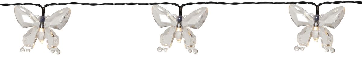 Solar Lichterkette Papillon - IP44, Warmweiss, Dämmerungssensor