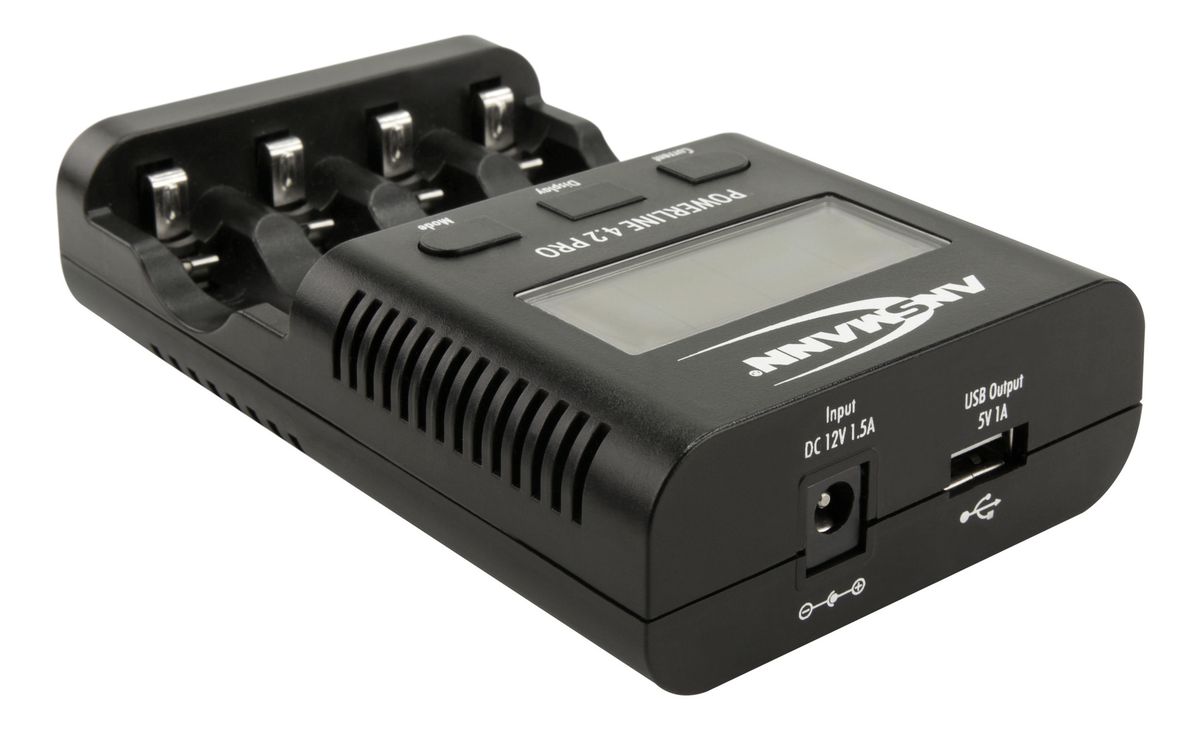 Powerline 4.2 Pro - 4x AA/AAA NiMH Akkus, Ladegerät mit 5 Ladeprogrammen