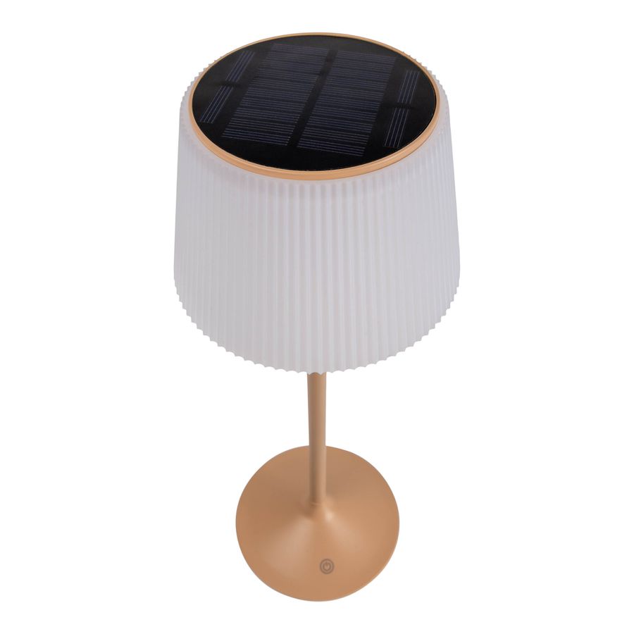 Solar- Akkutischleuchte EMMI almond inkl. CCT  Touch H: 38 cm - LED-Modul, 3W, IP44