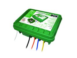 Kabelverstauung DRiBOX, gross, grün - Kunststoff, grün, IP55, 5x Kabeleinführung  mit Zugentlastung, L=330mm, B=230mm, H=140mm
