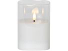 LED Pillar Kerze Flamme - Indoor, Transparent, 12.5cm Höhe, Timerfunktion