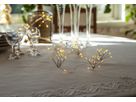 Lichterkette Dew Drop Flower - IP20, Warmweiss, Silber