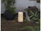 LED Pillar Kerze Flamme Grand - Outdoor, Weiss, 30cm, Timerfunktion