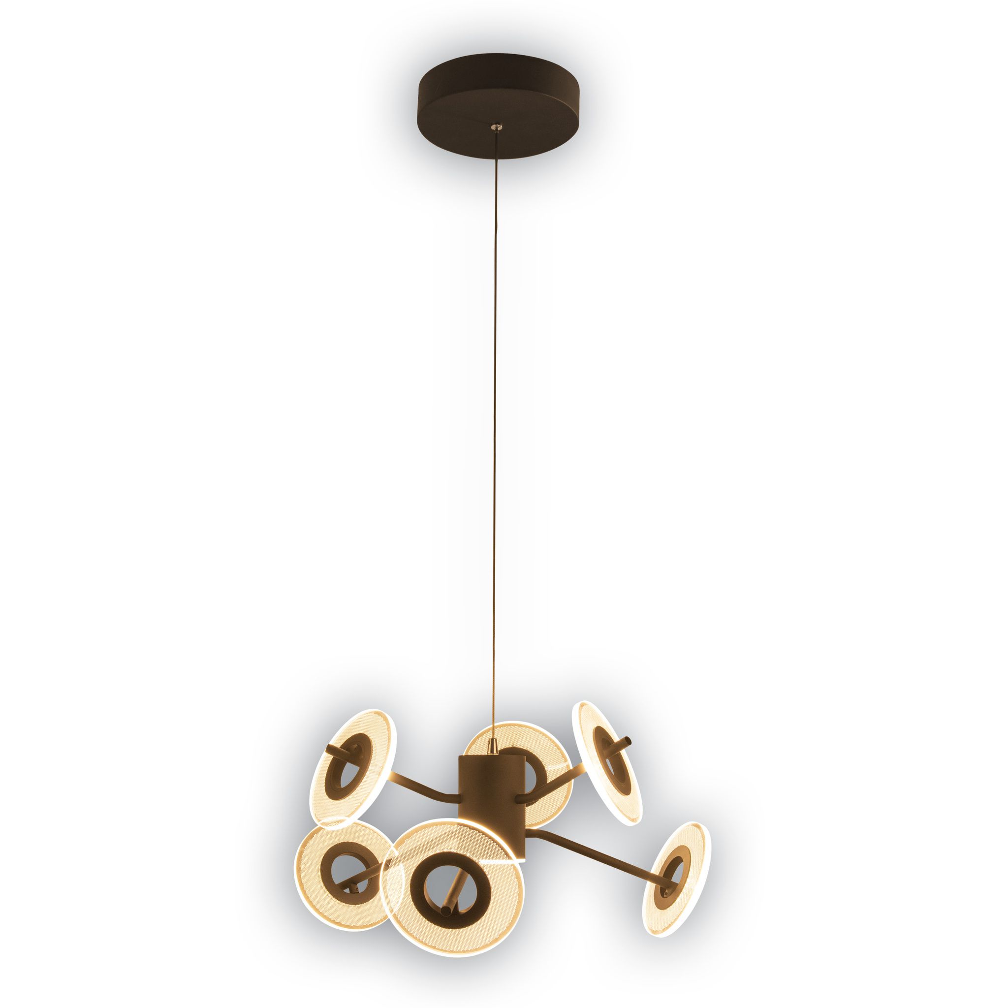 LED Pendelleuchte DISCUS L/B: 50,5 cm - LED fest verbaut, IP20, 48W, 230V