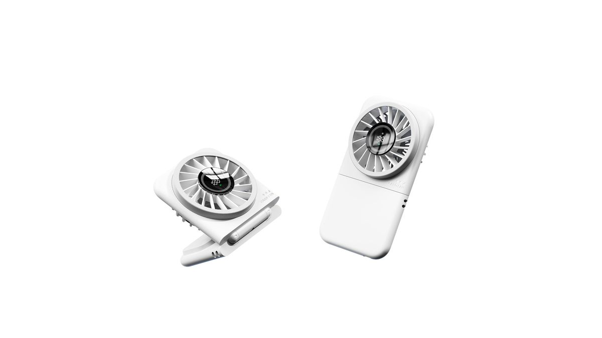 PLAT faltbarer Tischventilator AF12 weiss - 1000mAh, inkl. USB-C Kabel, wiederaufladbar, faltbar