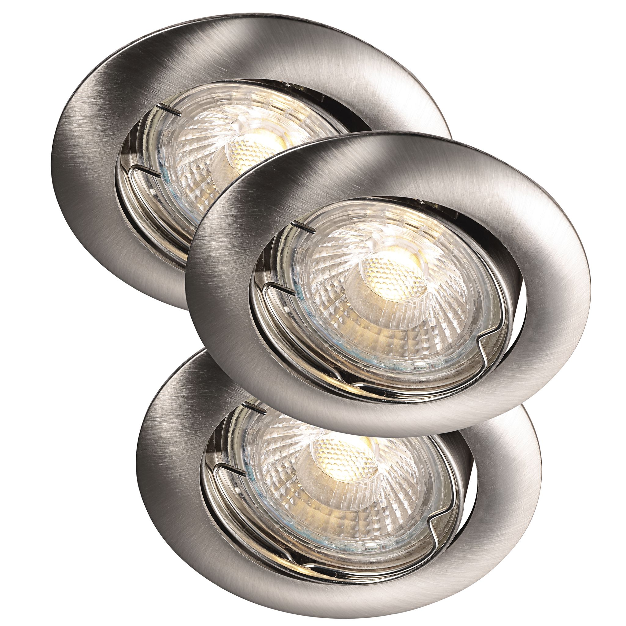 Einbauspot Recess,Gebürsteter Stahl - 3W LED COB, 3000K, IP23, 230V