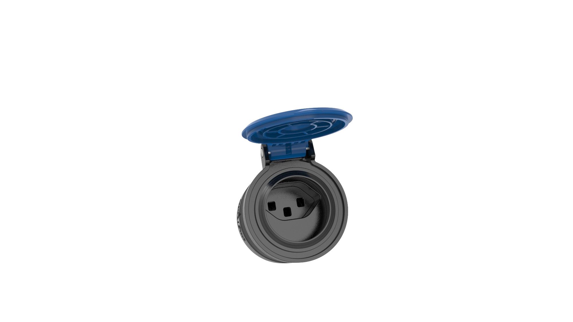 Kupplung T23 IP55 schwarz - Kupplung Typ 23, L+N+PE, 16 A, 250 V, IP55