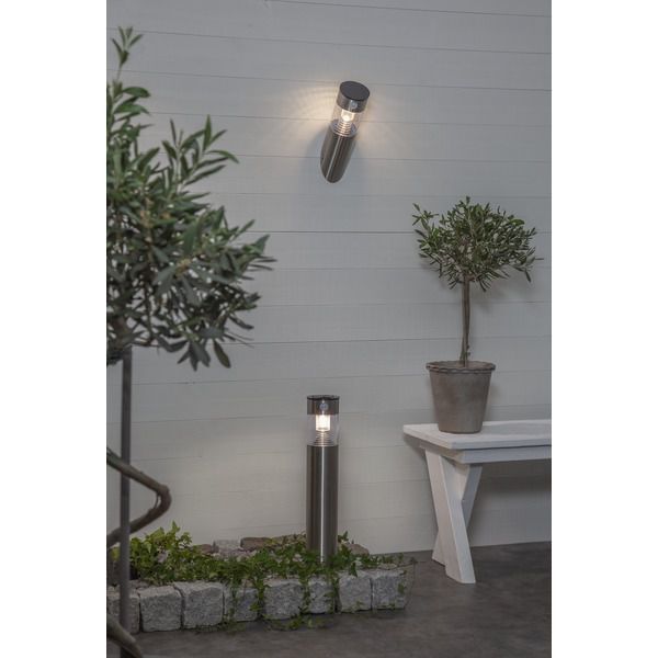 Solar Wand Laterne Marbella - Stainless Steel, Lichtfarbe Warmweiss