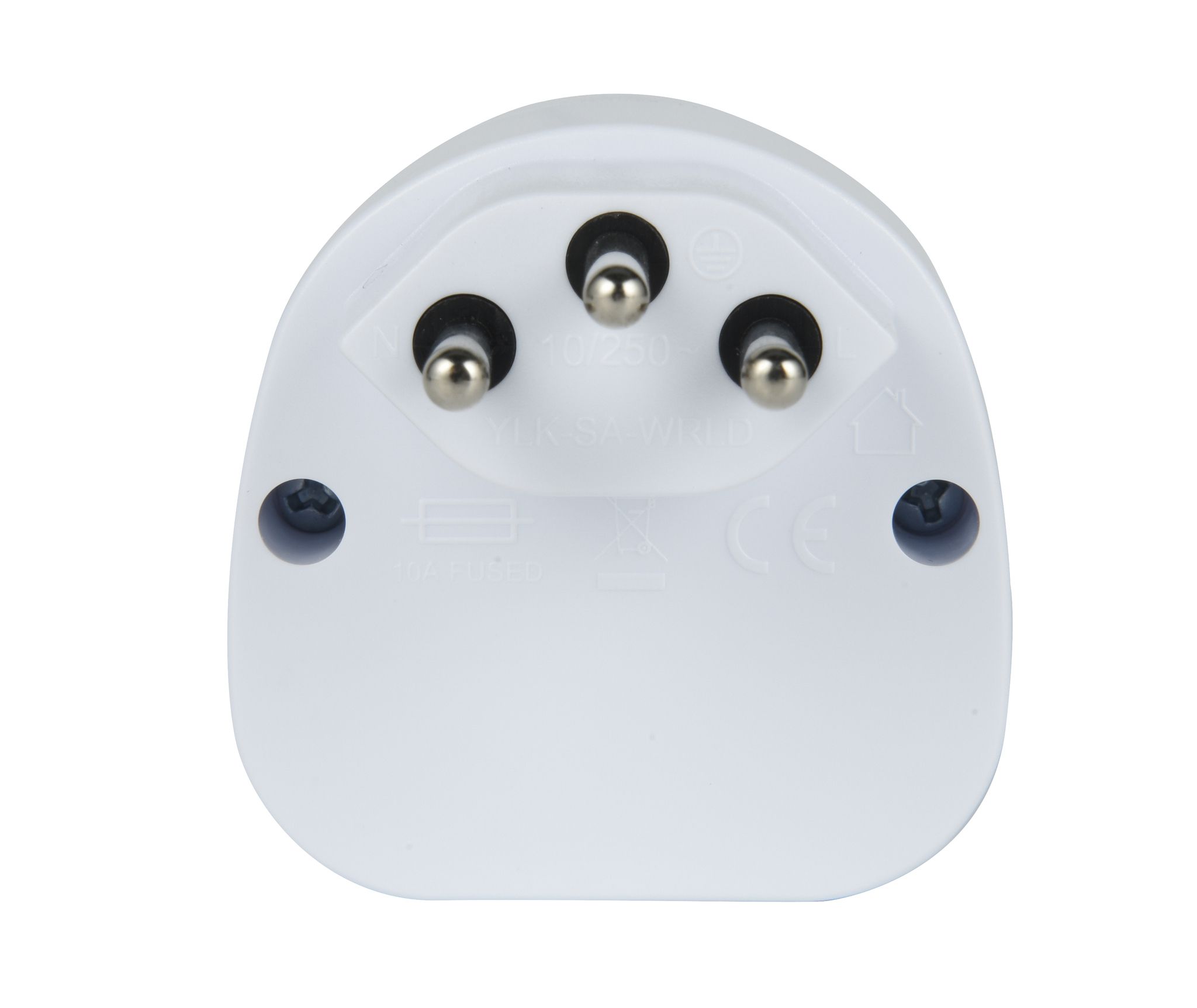 Reiseadapter World to Switzerland, weiss - Out: CH In: IT, BRA, UK, USA/Japan Typ A/B, AUS/China