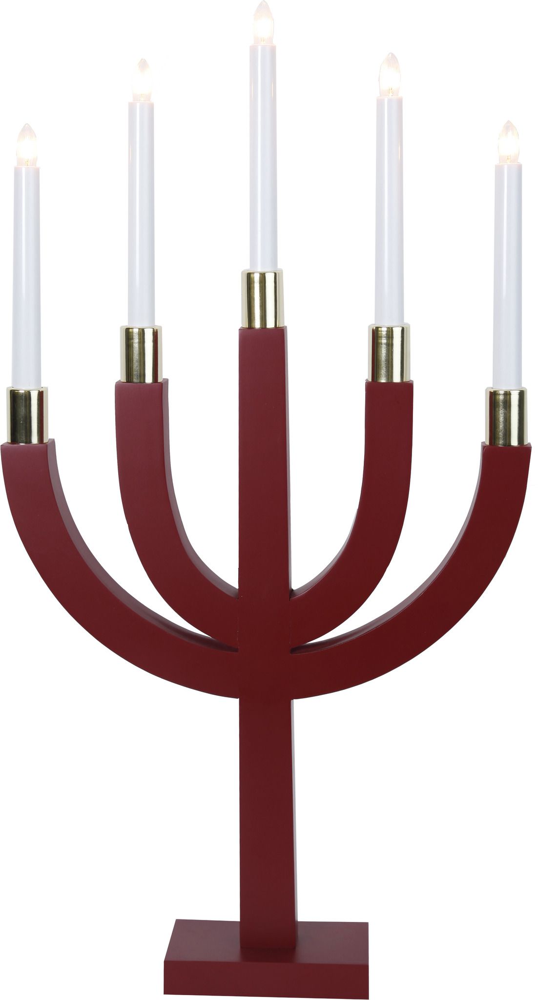 Kerzenleuchter Elias - IP20, Rot, Warmweiss