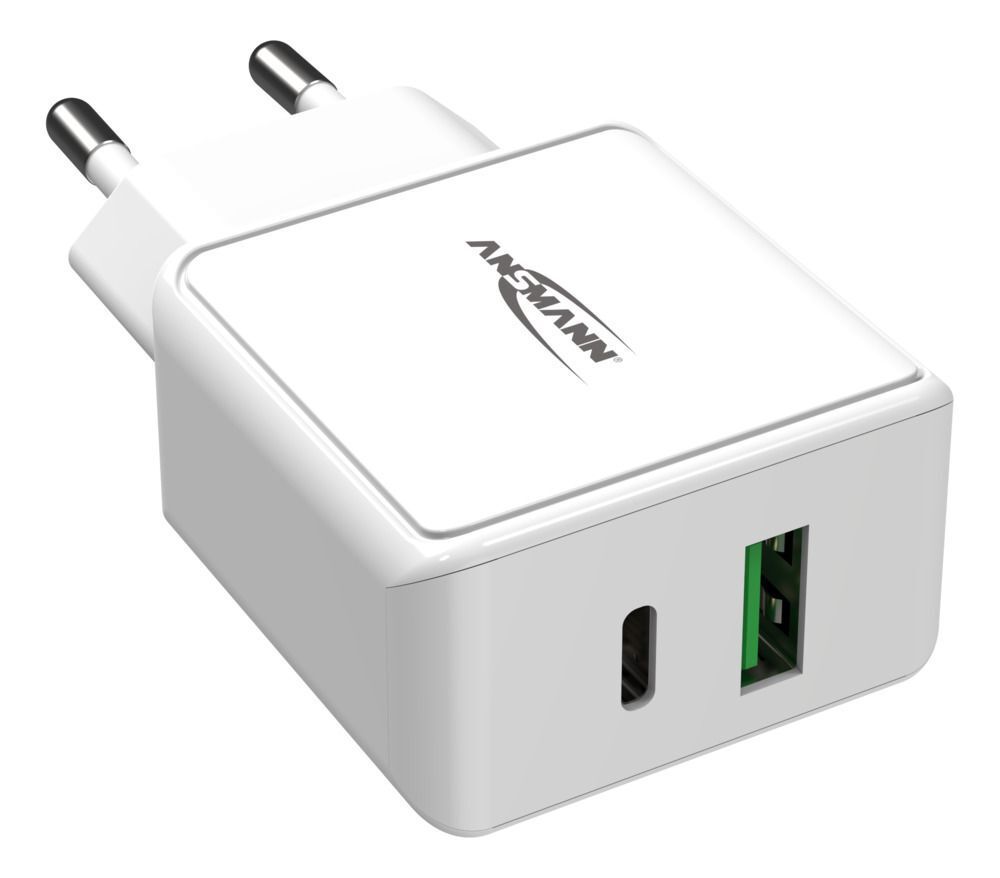 Home Charger HC218PD weiss - USB-Ladegerät Home Charger HC218PD weiß / 3 A / 20 W / 2 Port USB-C/A