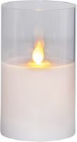 LED Pillar Kerze M-Twinkle - Indoor, Weiss, 12.5cm Höhe, Timerfunktion