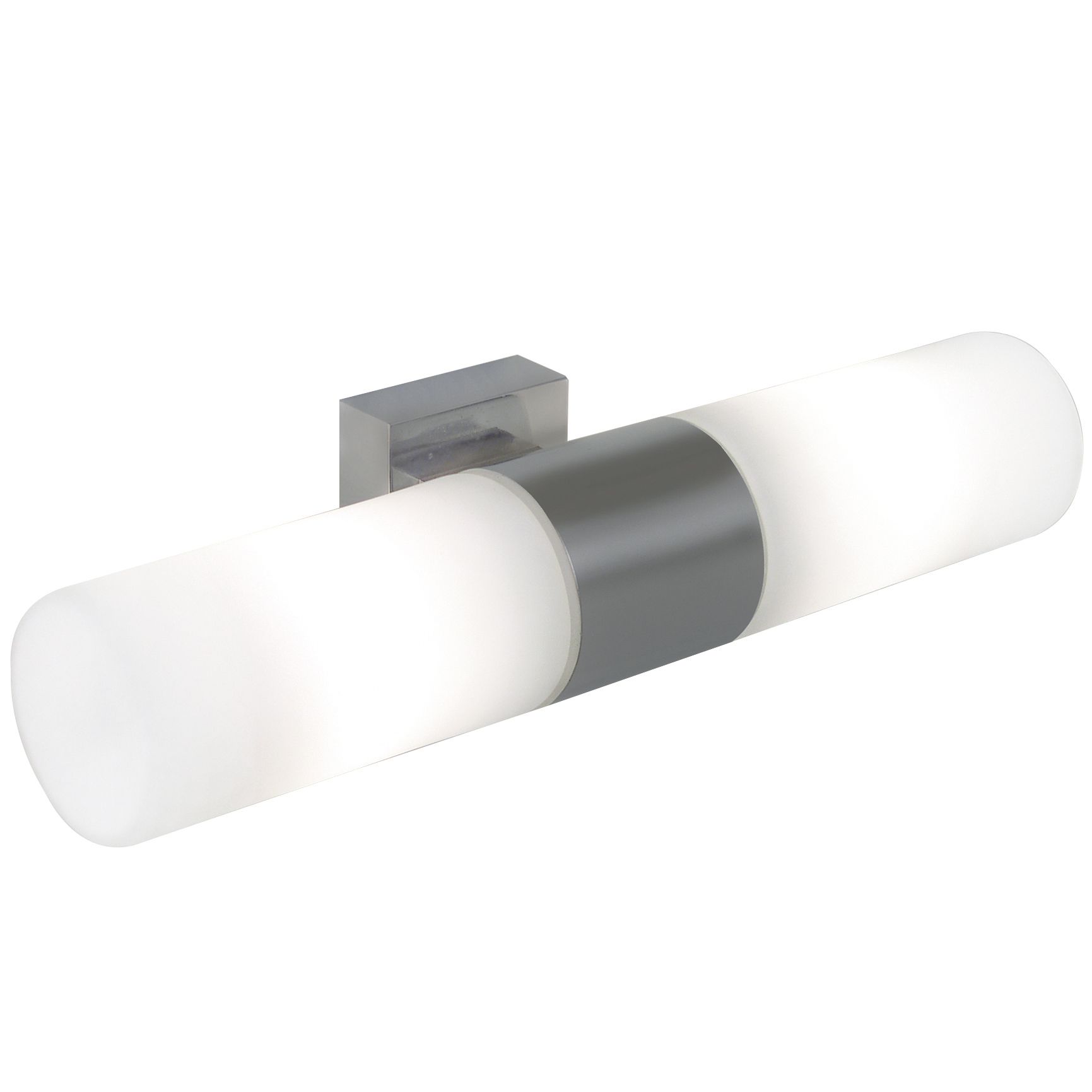 Tangens, 2-flammig, Gebürsteter Stahl - E14, max.2x25W, IP44
