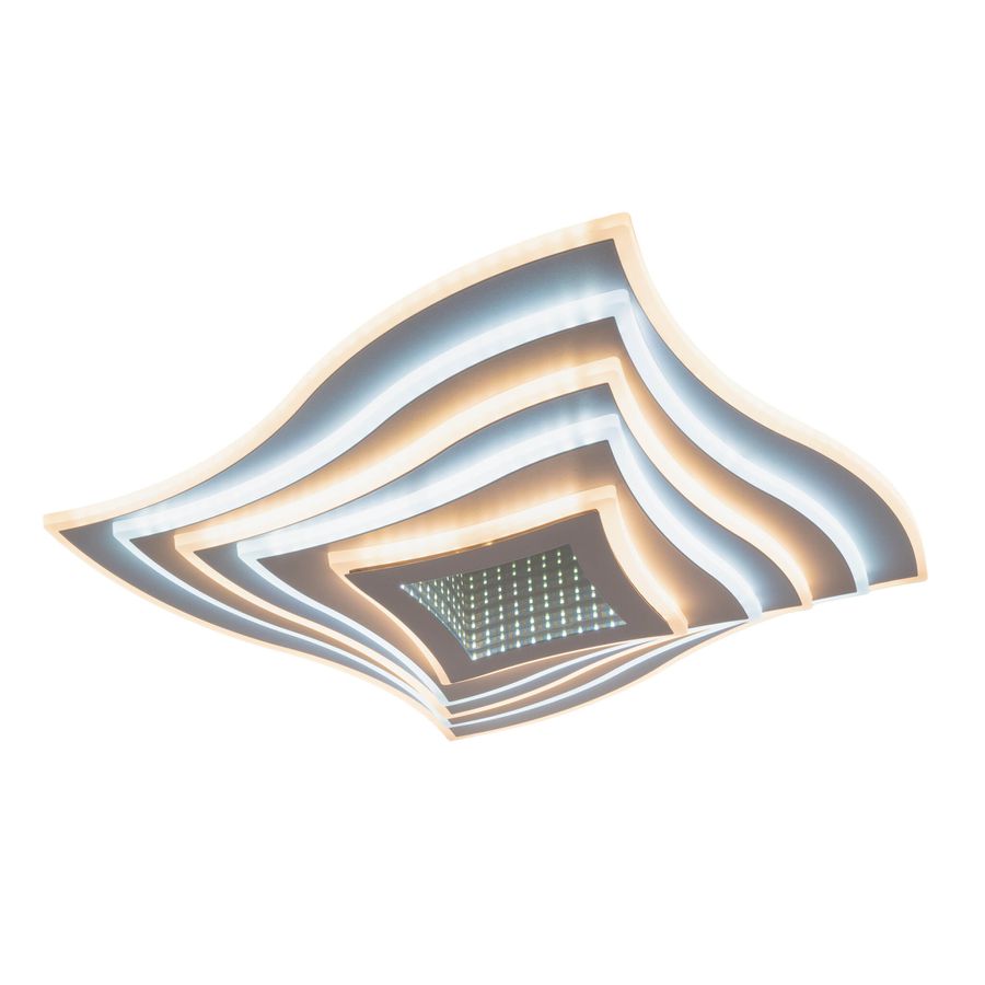 LED-CCT Deckenleuchte  FEVORIA  inkl. 3D-Effekt L/B: 50cm sandweiß - IP20, LED-Modul, Weiss