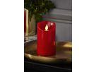 LED Pillar Kerze M-Twinkle - Indoor, Rot, 12.5cm Höhe, Timerfunktion