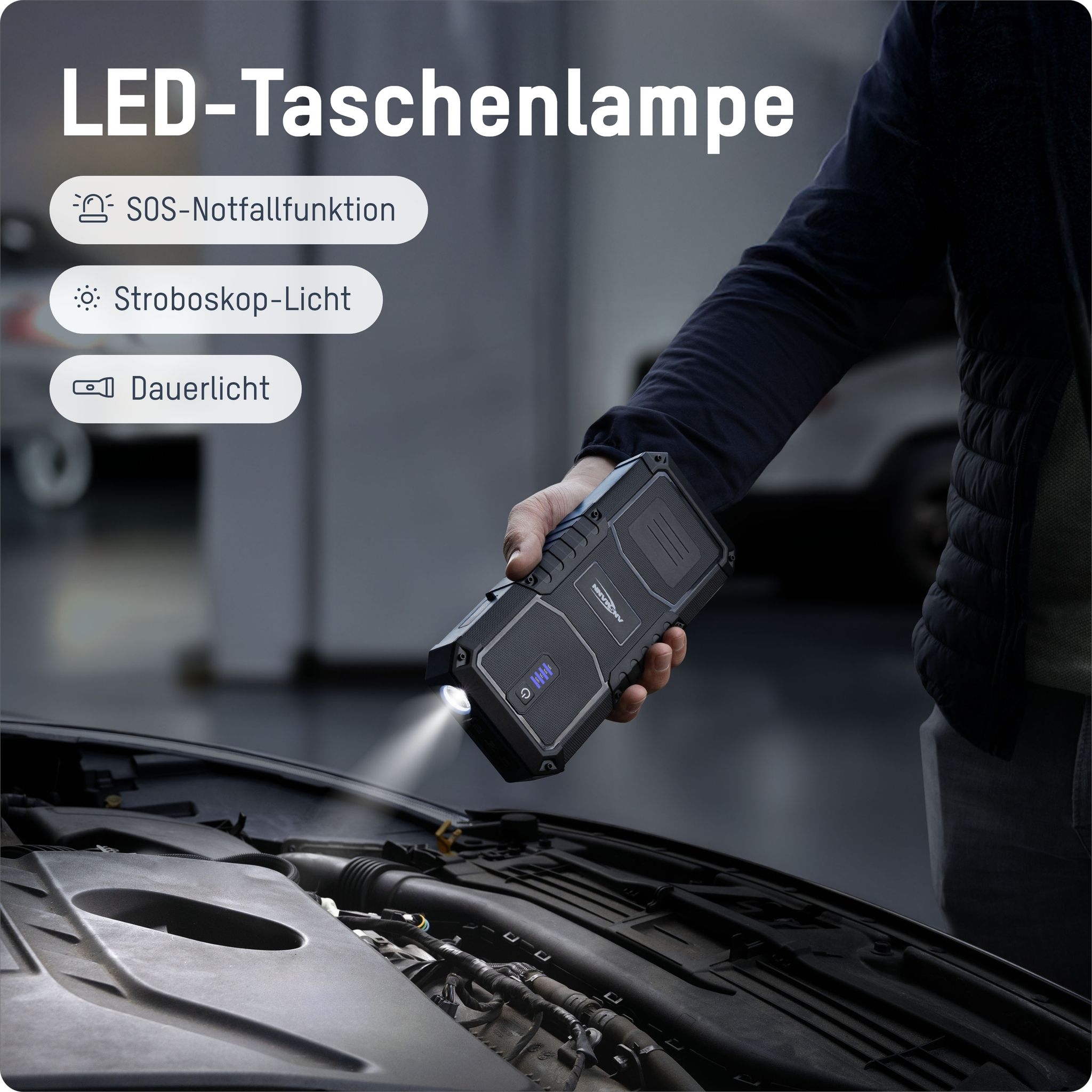 Jump Starter 16.0 - USB,Powerbank, Taschenlampenfunktion