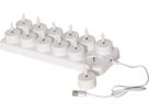 LED Kerz Flamme Charge - Indoor, Weiss