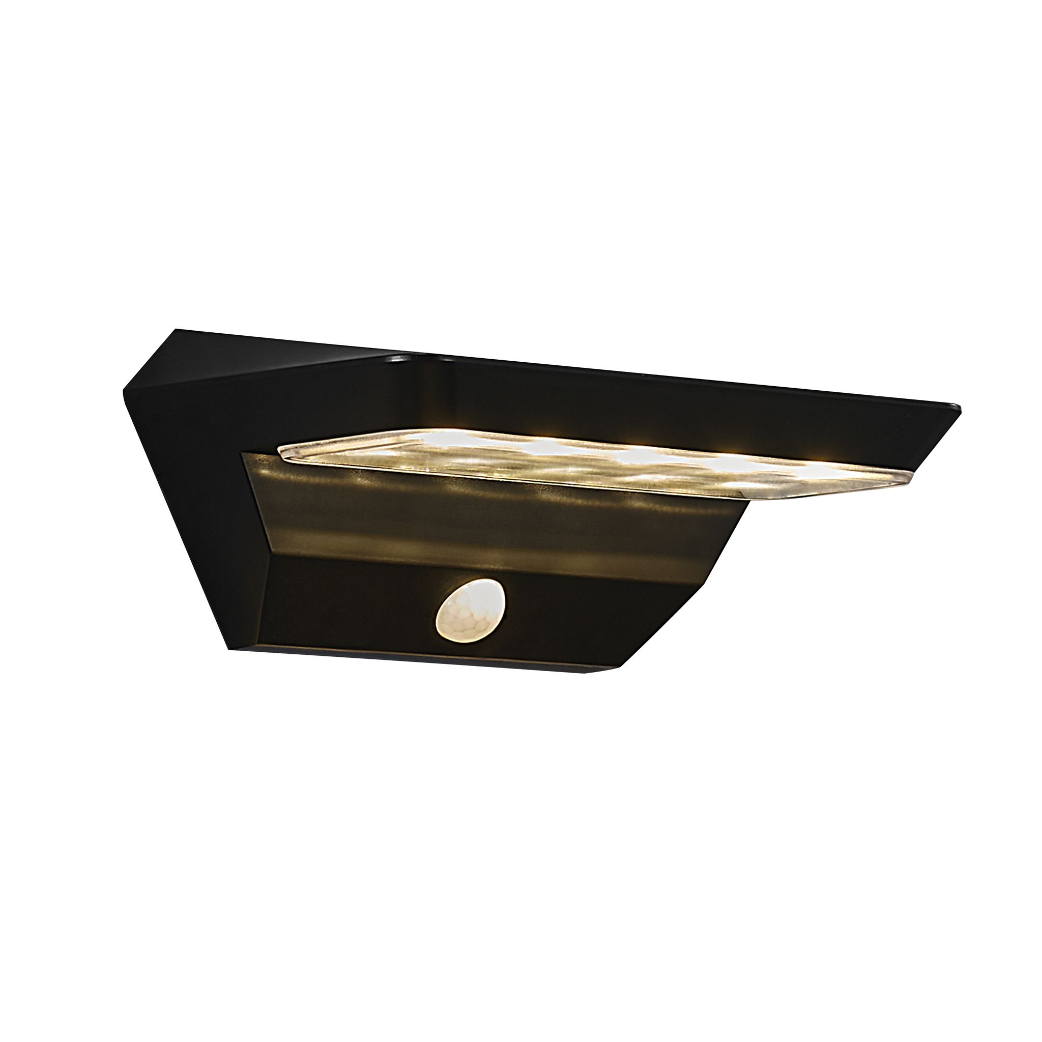 Agena, Wandleuchte, Solar, Schwarz - LED Modul, 5W ,IP44