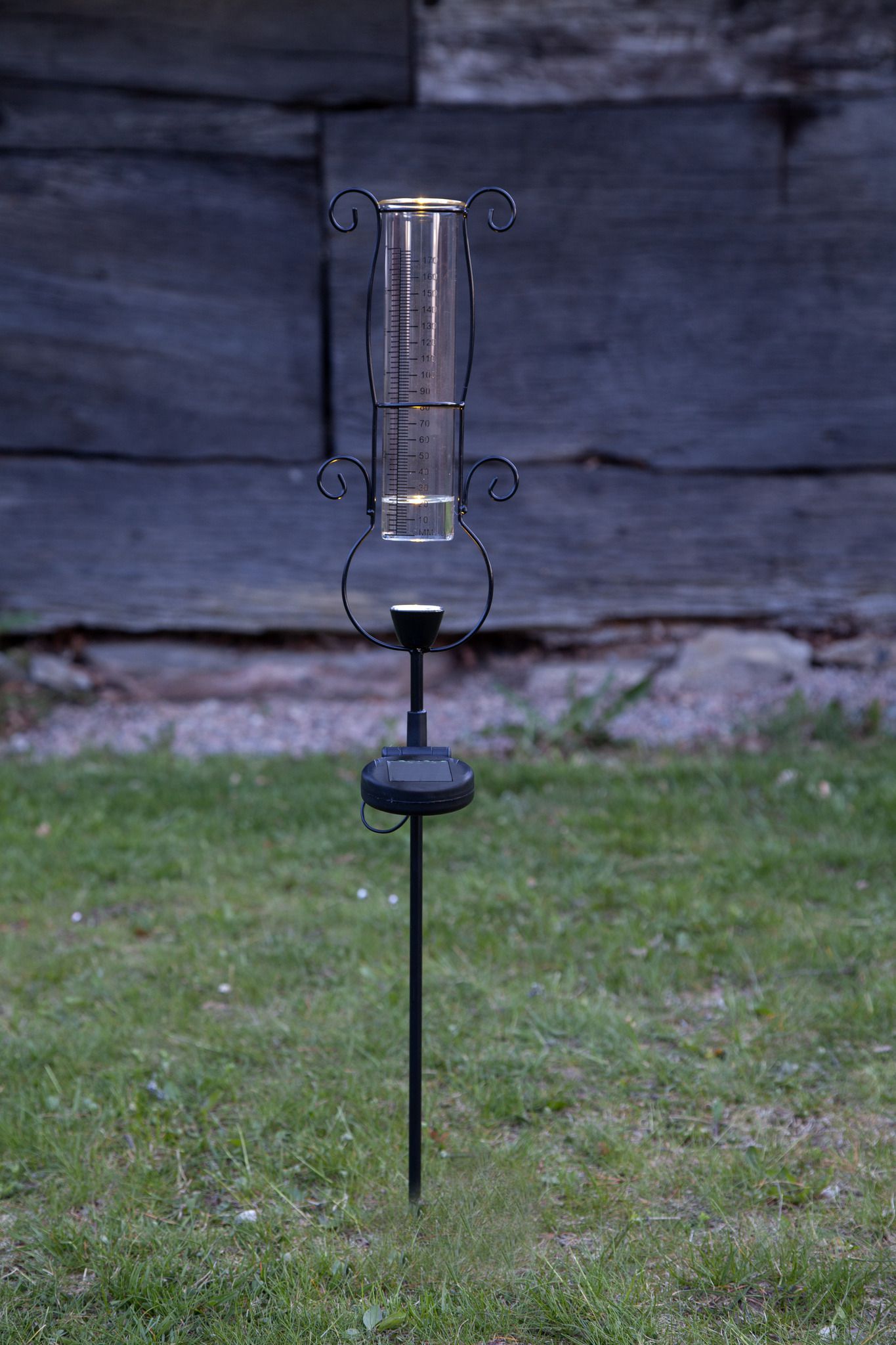 Solar Dekoration Pluvio - Schwarz, Lichtfarbe Warmweiss